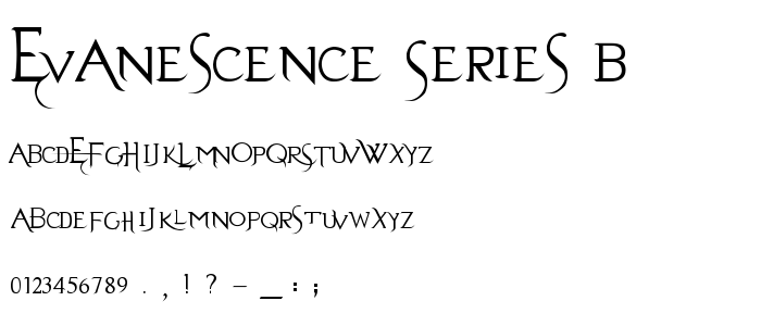 Evanescence Series B font